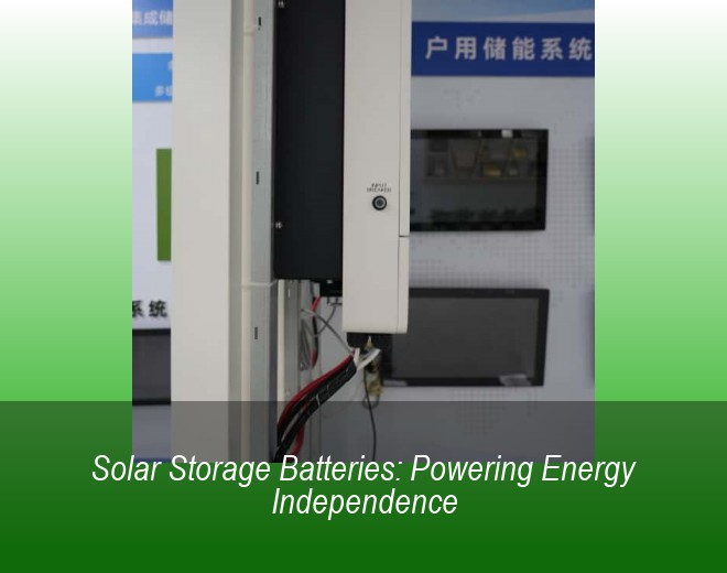 Solar Storage Batteries: Powering Energy Independence